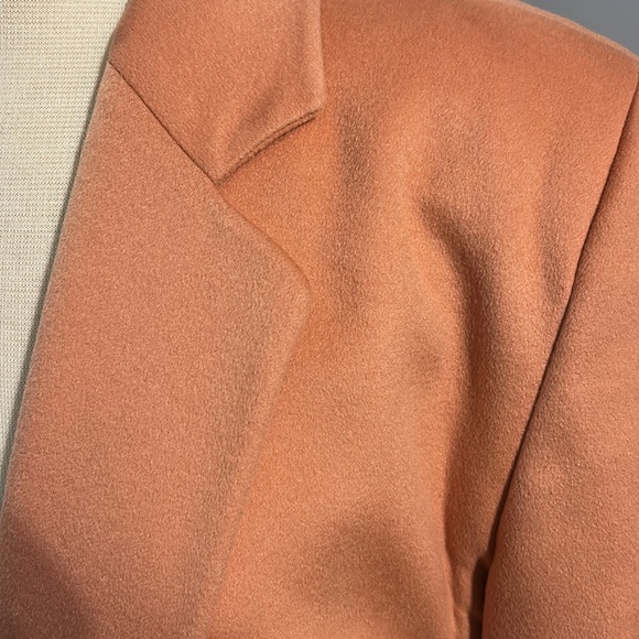 Women's cashmere coral pink Henri Bendel vintage blazer size 10 made in Italy - Picture 2 of 16
